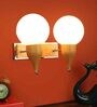 Marr N Blanca Chrome-Wood Metal-Wood Wall Light