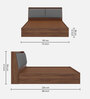 Mars King Size Bed In Columbian Walnut Colour With Box Storage