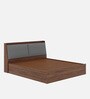 Mars King Size Bed In Columbian Walnut Colour With Box Storage