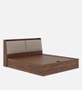 Mars King Size Bed In Columbian Walnut Colour With Hydraulic Storage