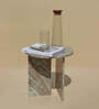 Mars Marble End Table in Beige & Cream Colour