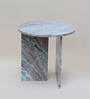 Mars Marble End Table in Beige & Cream Colour
