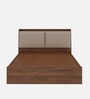 Mars Queen Size Bed In Columbian Walnut Colour With Box Storage