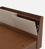 Mars Queen Size Bed In Columbian Walnut Colour With Box Storage