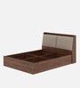 Mars Queen Size Bed In Columbian Walnut Colour With Box Storage