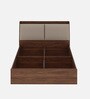Mars Queen Size Bed In Columbian Walnut Colour With Box Storage