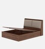 Mars Queen Size Bed In Columbian Walnut Colour With Hydraulic Storage