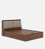 Mars Queen Size Bed In Columbian Walnut Colour With Hydraulic Storage