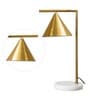 Ronan Gold Study Lamp With Marble & Metal Base