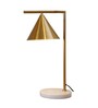 Ronan Gold Study Lamp With Marble & Metal Base