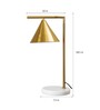 Ronan Gold Study Lamp With Marble & Metal Base