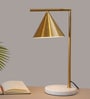 Ronan Gold Study Lamp With Marble & Metal Base