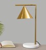 Ronan Gold Study Lamp With Marble & Metal Base