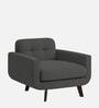 Marsela Fabric 1 Seater Sofa in Charcoal Grey Colour