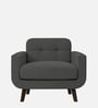 Marsela Fabric 1 Seater Sofa in Charcoal Grey Colour