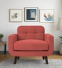 Marsela Fabric 1 Seater Sofa in Salmon Pink Colour