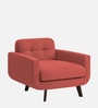 Marsela Fabric 1 Seater Sofa in Salmon Pink Colour