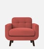 Marsela Fabric 1 Seater Sofa in Salmon Pink Colour