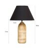 Exemplary Black Cotton Shade Night Lamp With Wood Base