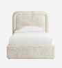 Marshmallow Boucle Kids Twin Bed With Hydraulic Storage In Cream Colour