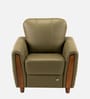 Martha Leatherette 1 Seater Sofa In Cypress Green Color