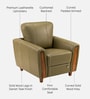 Martha Leatherette 1 Seater Sofa In Cypress Green Color