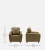 Martha Leatherette 1 Seater Sofa In Cypress Green Color