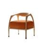 Maru Suede Lounge Chair In Orange Colour