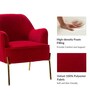 Maruti Velvet Fabric Lounge Chair In Rose Pink Colour