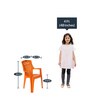 Marvel Baby Plastic Chair in Orange Colour