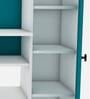 Marvel Study Table in Frosty White And Ocean Green Finish