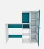 Marvel Study Table in Frosty White And Ocean Green Finish