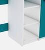 Marvel Study Table in Frosty White And Ocean Green Finish