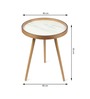 Marwood Large End Table In White & Brown Finish