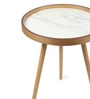 Marwood Medium End Table In White & Brown Finish