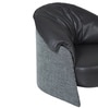 Maryam Leather & Fabric Lounge Chair in Black & Grey colour