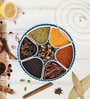 7 Section Rotating Base Spice Storage Box (Blue)
