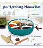 7 Section Rotating Base Spice Storage Box (Blue)