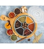 7 Section Rotating Base Spice Storage Box (Blue)