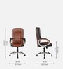 Mascotbr Leatherette Executive Chair in Brown Colour