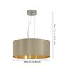 Maserlo Steel Drum Hanging Light(Beige)