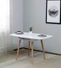 Mason Solid Wood 4 Seater Dining Table in White Finish