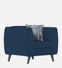 Mason Fabric 1 Seater Sofa In Blue Colour