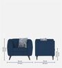 Mason Fabric 1 Seater Sofa In Blue Colour