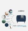 Mason Fabric 1 Seater Sofa In Blue Colour
