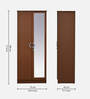 Massif 2 Door Wardrobe With Mirror in Urban Walnut Finish