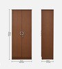 Massif  2 Door Wardrobe in Urban Walnut Finish