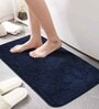 Blue Geometric Microfiber 16X24 Inches Anti Skid Door Mats