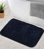 Blue Geometric Microfiber 16X24 Inches Anti Skid Door Mats