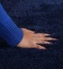 Blue Geometric Microfiber 16X24 Inches Anti Skid Door Mats